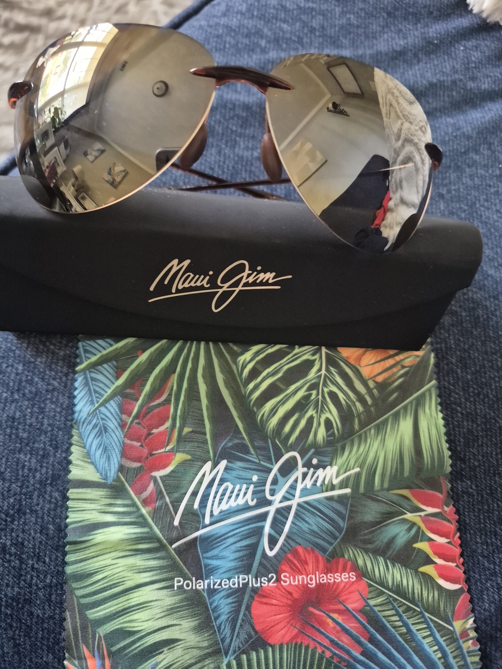 Maui Jim Aviator Polarized Sunglasses - Brown Gradient Lenses